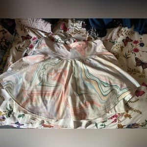 Marble Print Active Skort